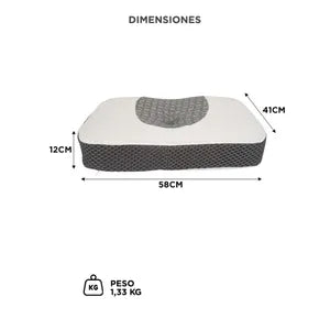 Almohada Memory Foam Gadnic Cervical Ortopédica Ergonómica Espuma Viscoelástica Funda Desmontable Lavable