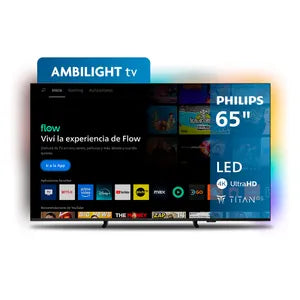 Smart TV Philips 65" LED 4K UHD 65PUD8100/77 Ambilight Titan OS WiFi