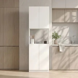Mueble Organizador Alacena Despensero Cocina Blanco 4 Puerta Blanco