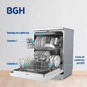 Lavavajillas BGH BLVM14S25 14 Cubiertos Silver