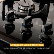 Cocina a Gas Atma 94CCM056N 56cm Negro