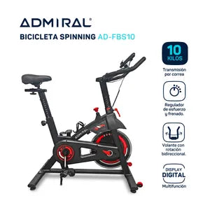 Bicicleta Spinning Fija Admiral AD-FBS10 10 kg