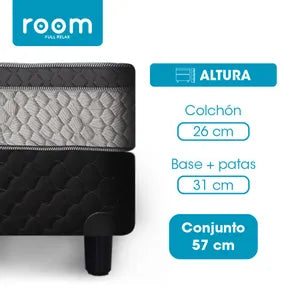 Colchón de Espuma y Sommier Room Loft y Almohadas 160X200