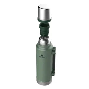 Termo Stanley Classic 1.4 Lts Verde Asa Plegable c/ Tapón Pico Cebador