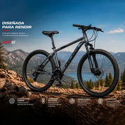 Bicicleta Gross MTB Rodado 29 Mountain Bike Aluminio 21v Cambios Shimano Negro Blanco