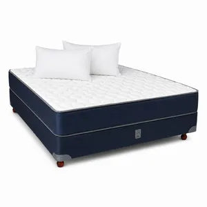 Sommier y Colchón 2230 SYRMA 140x190 Espuma Alta Densidad con 2 almohadas de regalo