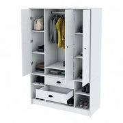 Ropero Placard De Melamina 4 Puertas Centro Estant Libe40bl