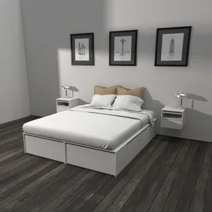 Cama Box Con Cajones 160 x 35 x 190cm Centro Estant C160BL Vendido por Tecnofast