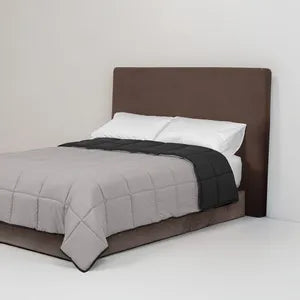 Acolchado CDI Báltico Queen 2 1/2 Plazas Reversible Negro/Gris Oscuro