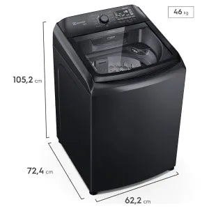 Lavarropas Electrolux Carga Superior 11kg Expert Negro con Triple Filtro y Power Jets LEB11