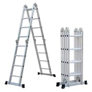 Escalera de Aluminio 4x4 Articulada 16 Escalones Garden Life TE1700 Multipropósito 4,35 mts