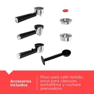 Cafetera Espresso Black+Decker Café Crema Semi Automática EM0412-1SDAR