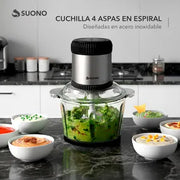 Picadora Procesadora Suono 2 litros Vidrio 500W