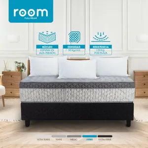 Colchón de Espuma y Sommier Room Loft y Almohadas 160X200