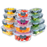 Set x12 Contenedor Hermético de Vidrio Gadnic