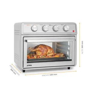Freidora de Aire Atma y Hornito Eléctrico HGFA2323PI 23Lts Silver