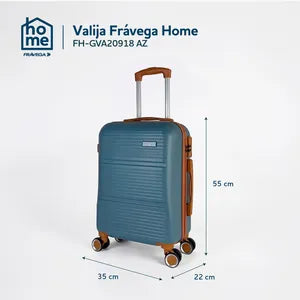Valija de Viaje Carry On Frávega Home 20 Pulgadas Azul