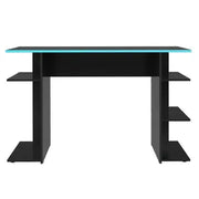 Escritorio Madesa 9424 Gamer Para Ordenador, Color Negro Y Azul
