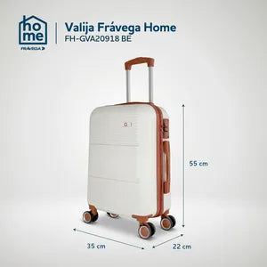 Valija de Viaje Carry On Frávega Home 20 Pulgadas Beige