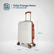 Valija de Viaje Carry On Frávega Home 20 Pulgadas Beige