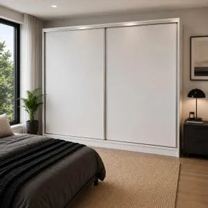 Placard XL 240x183 Blanco 2 Puertas Corredizas 4 Cajones