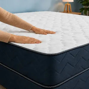 Combo Sommier + Colchón + Respaldo y 2 almohadas de regalo 2230 SYRMA 140x190 Espuma Alta Densidad