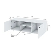 Mesa TV Centro Estant MT4002BL Blanco 128 x 50 cm