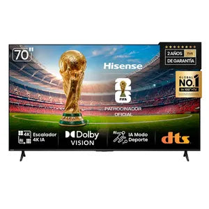 Smart TV Hisense 70" 4K UHD 70A6N
