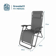 Silla Gravedad Cero Frávega Home Reclinable Gris