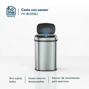 Cesto de Basura Frávega Home con Sensor 50 Litros