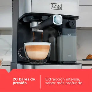 Cafetera Espresso Black+Decker Café Crema Semi Automática EM0412-1SDAR