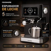 Cafetera Expresso 3 en 1 C/vaporizador Novohome 1.2l 20 Bar