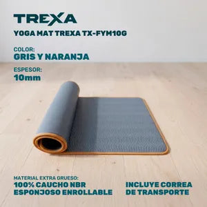 Yoga Mat Trexa TX-FYM10G 10mm Gris