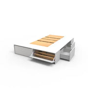Cama Box Con Cajones 160 x 35 x 190cm Centro Estant C160BL Vendido por Tecnofast