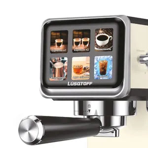 Cafetera expresso Lusqtoff Cream c/adaptador de cápsulas LQ-EX008