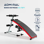 Banco de pesas y abdominales Admiral AD-FBP1 curvo