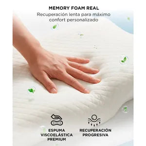 Almohada Cervical Memory Foam Inteligente Rieti by Gadnic Ergonómica Diseño Mariposa