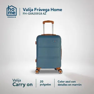 Valija de Viaje Carry On Frávega Home 20 Pulgadas Azul