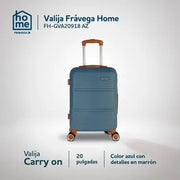 Valija de Viaje Carry On Frávega Home 20 Pulgadas Azul