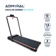 Cinta de correr caminadora Admiral AD-FCC12 12 km/h plana con barral