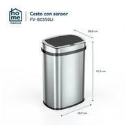 Cesto de Basura Frávega Home con Sensor 50 Litros