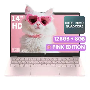 HP Pink Intel N150 8GB Ram 128GB UFS Notebook ROSA Windows 11