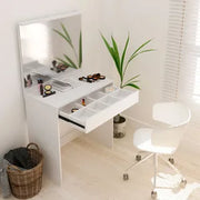 Tocador Maquillador con Espejo y Luz Led Blanco 82x44x80