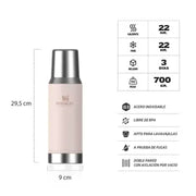 Termo Stanley Mate System 800ml Rose c/ Tapón Pico Cebador