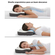 Almohada Memory Foam Gadnic Cervical Ortopédica Ergonómica Espuma Viscoelástica Funda Desmontable Lavable