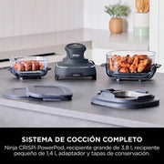 Freidora de Aire Portátil de Cristal 4 en 1 Ninja FN101EUGY Crispi
