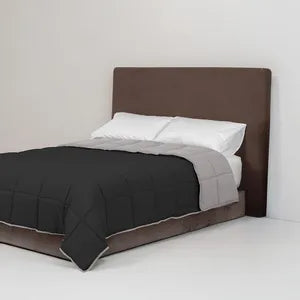 Acolchado CDI Báltico Queen 2 1/2 Plazas Reversible Negro/Gris Oscuro