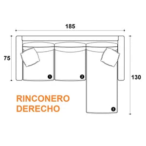 Sillon Living Esquinero 3 Cuerpos Chenille Gris Oscuro + Manta + Vaso de Regalo | Promo Invierno