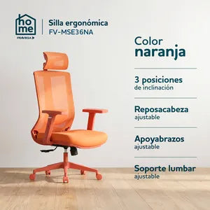 Silla de Oficina Ergonómica Frávega Home B36O