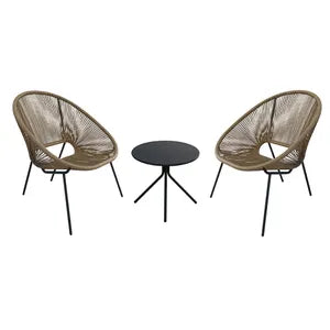 Set Bistro Frávega Home 3 Piezas de Acero